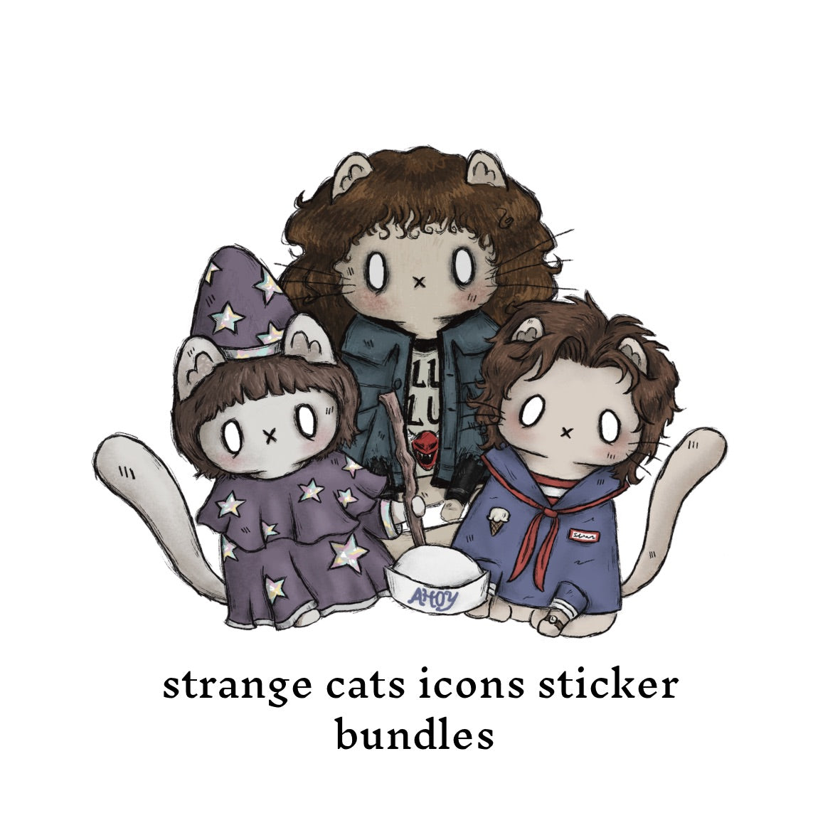 strange cats icons bundles