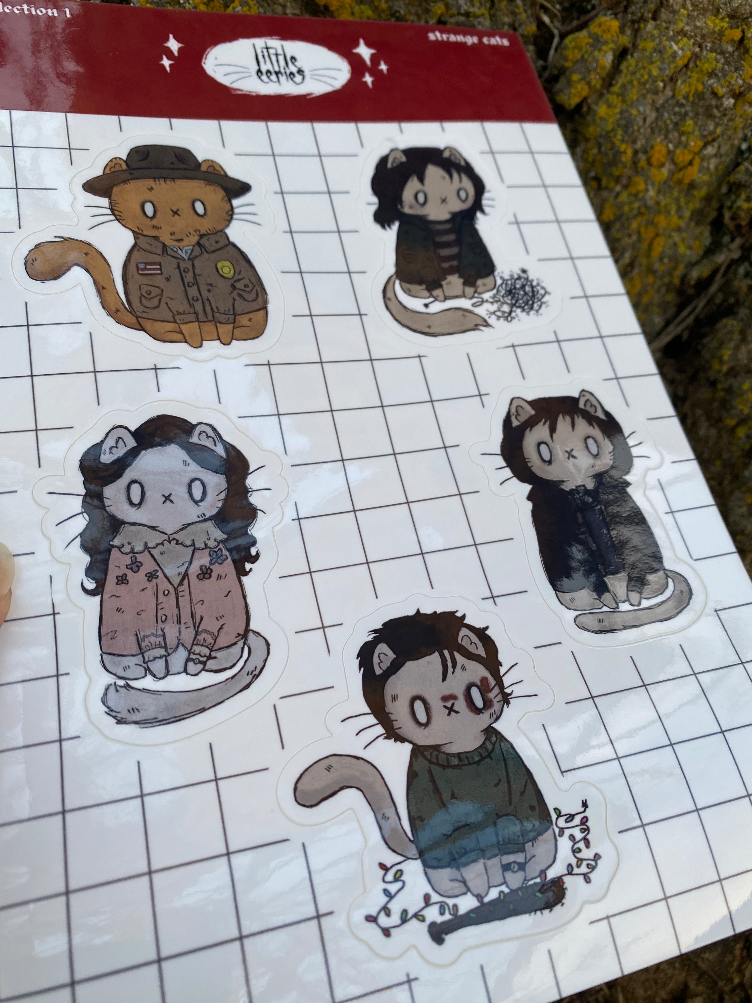 strange cats sticker sheet 2