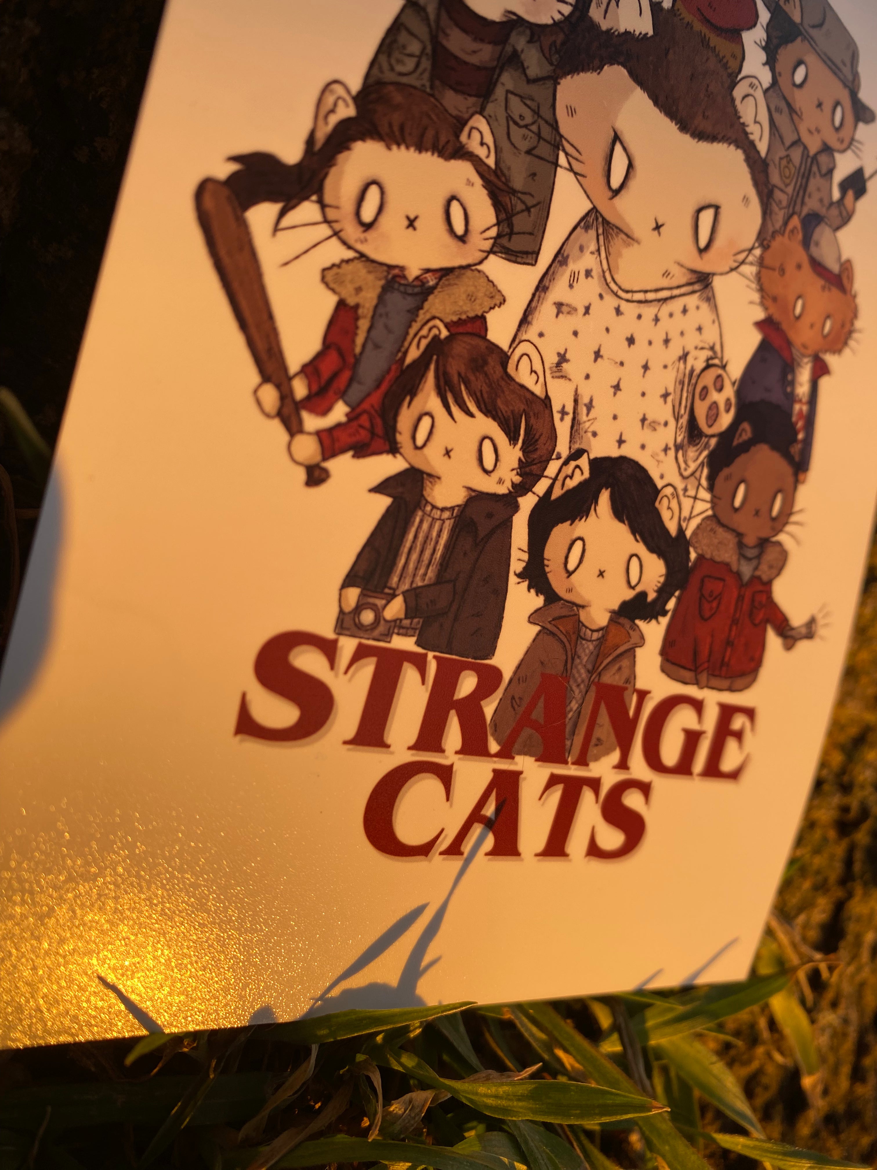 strange cats print