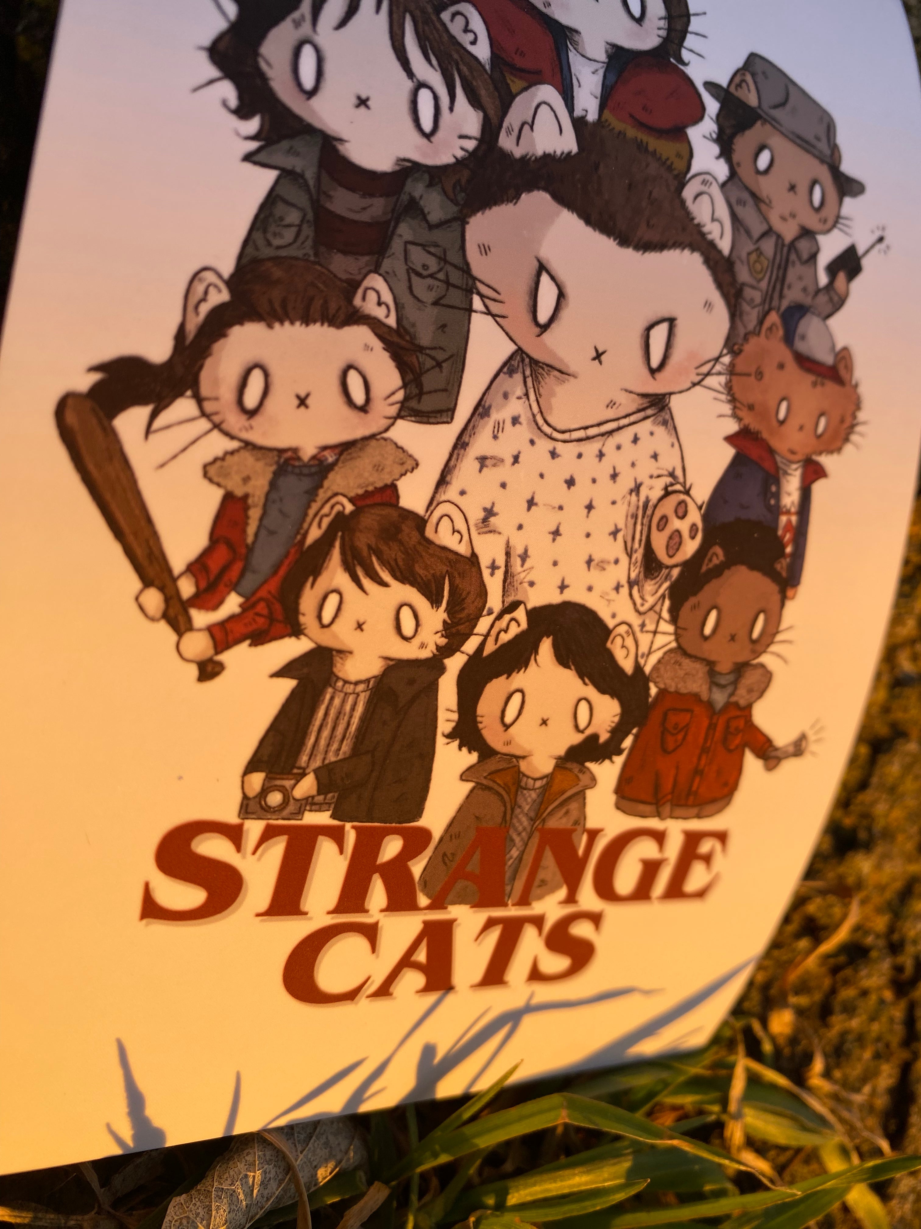 strange cats print