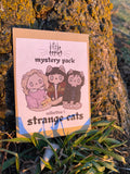 strange cats sticker mystery packs