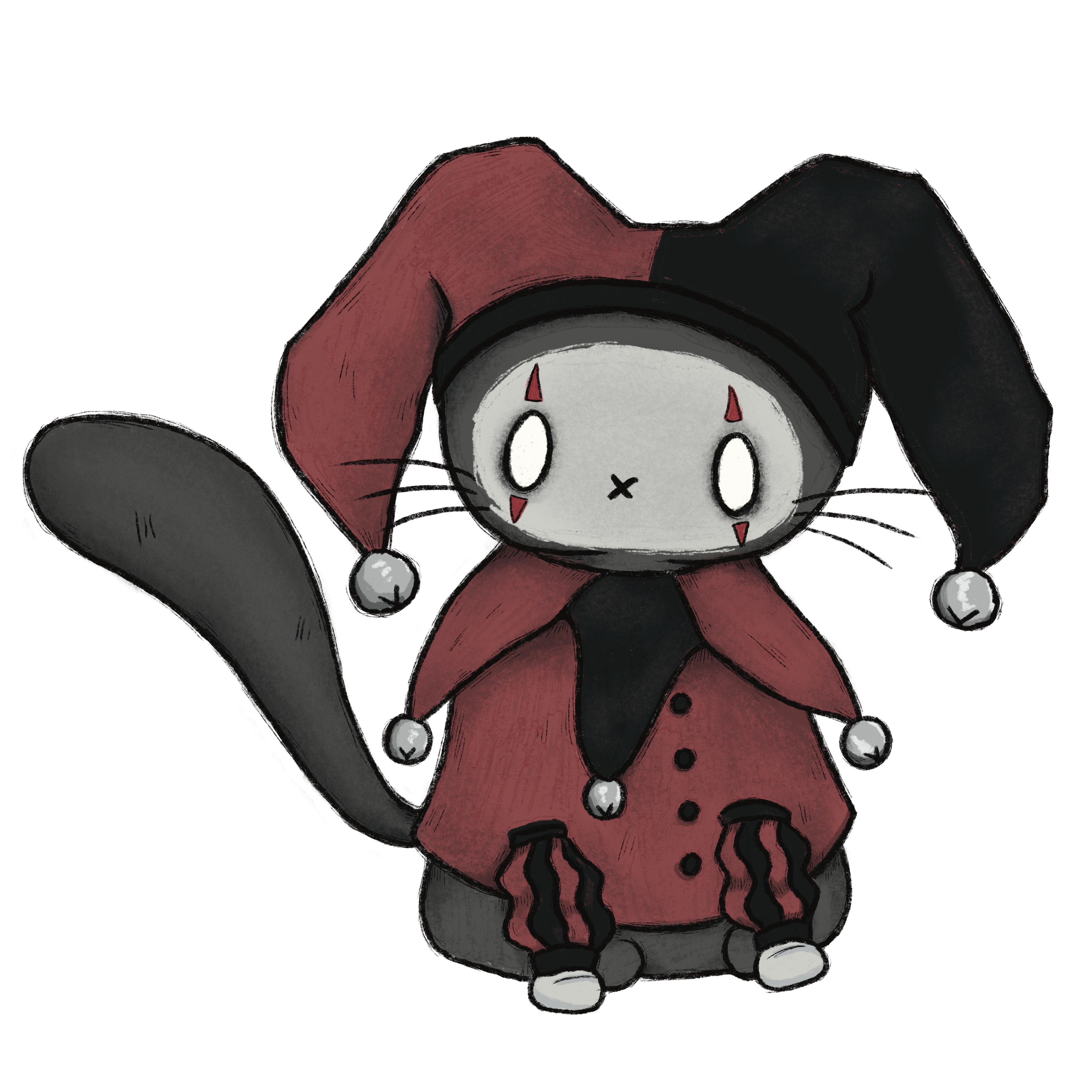 jester cat sticker PRE-ORDER