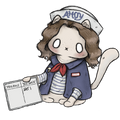 scoops robin cat sticker