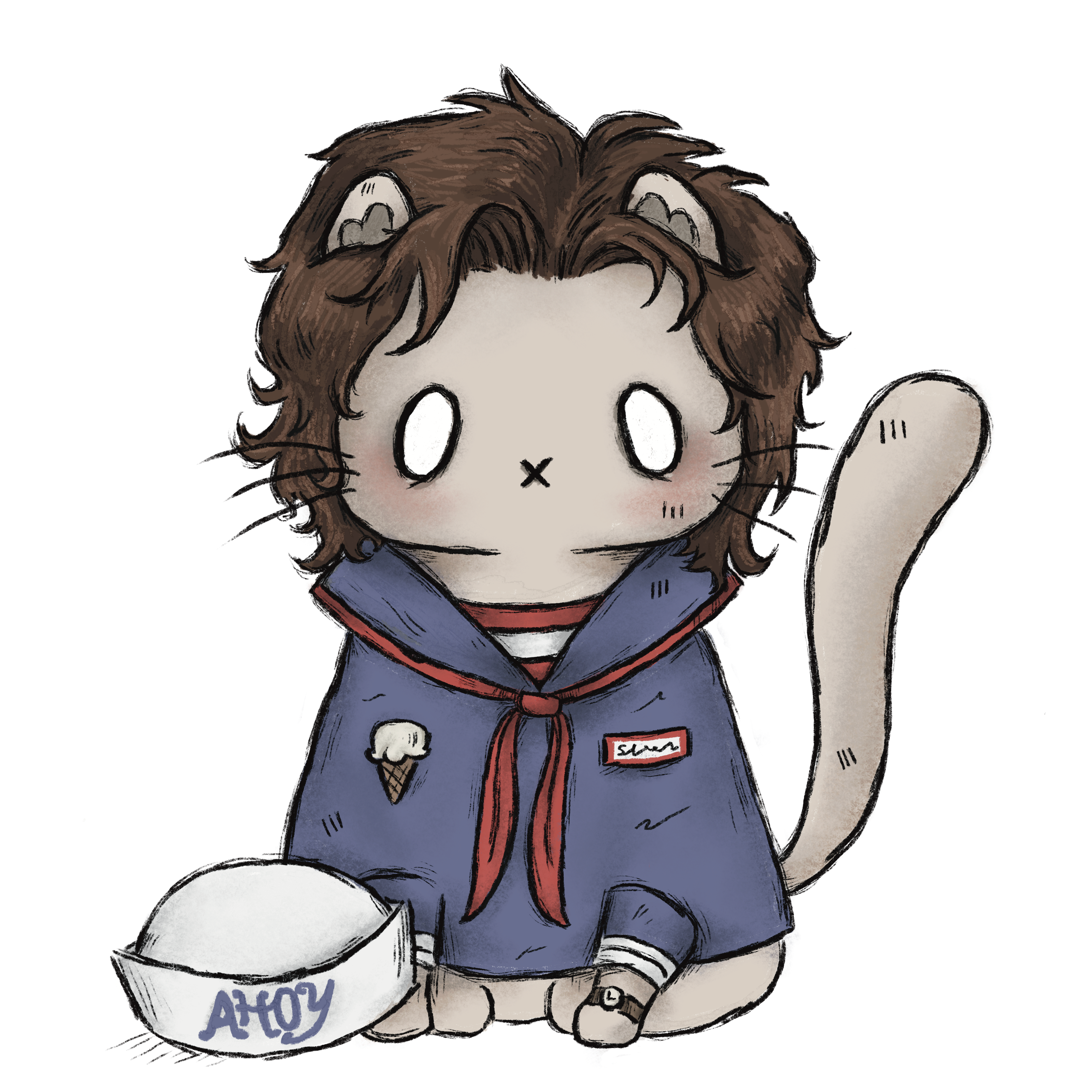 scoops steve cat sticker
