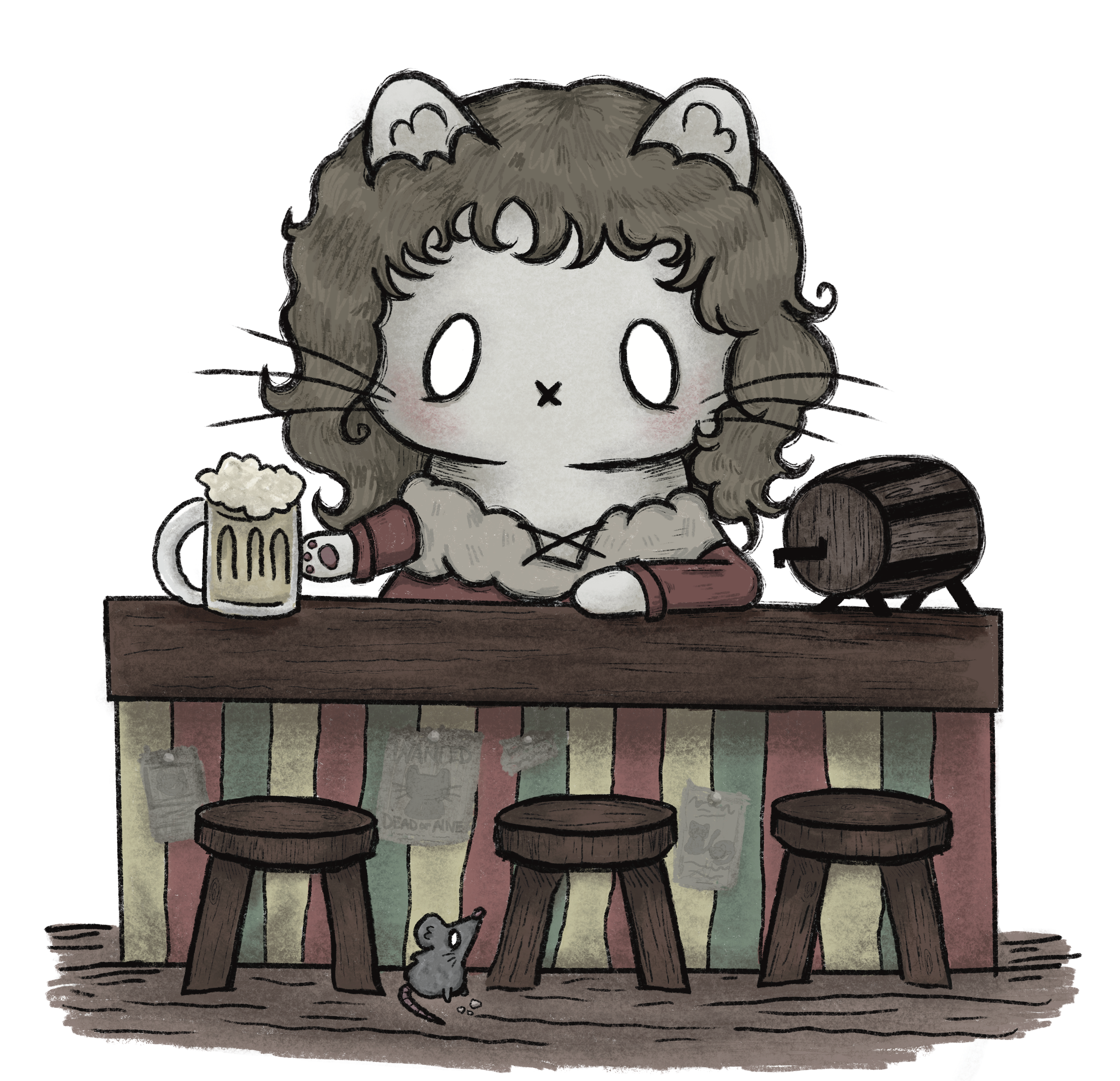 barmaid cat PRE-ORDER