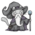 wizard cat sticker PRE-ORDER
